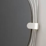 Smoked Wall Mirror with a Triple Chrome-Plated Metal Frame, Italy
