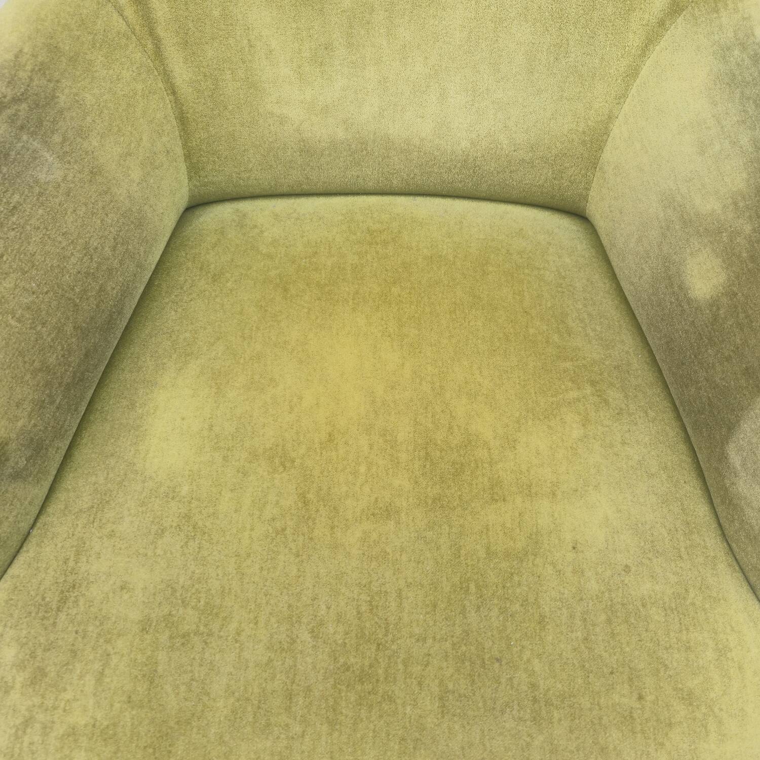 Napoleon III period velvet toad armchair, 19th century