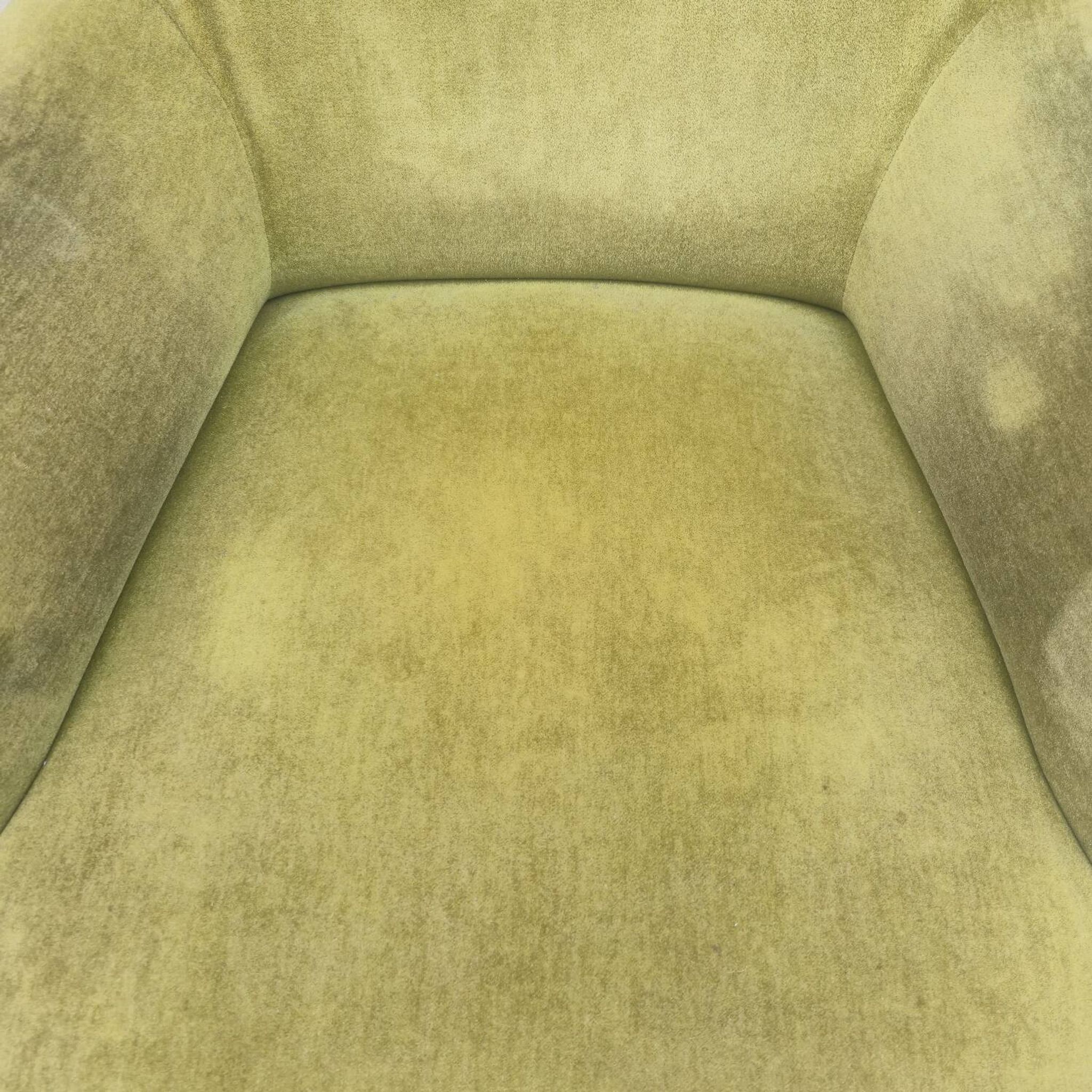 Fauteuil crapaud en velours d'époque napoléon III 19éme
