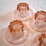 5 vintage thick glass ice cream or champagne coupes