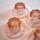 5 vintage thick glass ice cream or champagne coupes