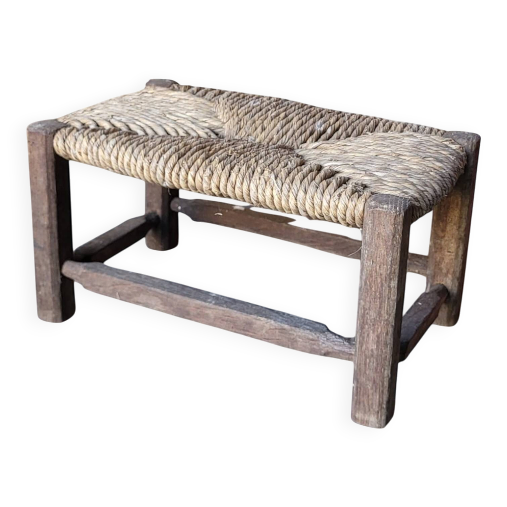 Footrest Wood / straw