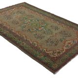 One-of-a-kind turkish handwoven vintage rug - rustic vintage charm 304x 186