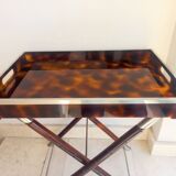 Faux tortoise shell serving tray