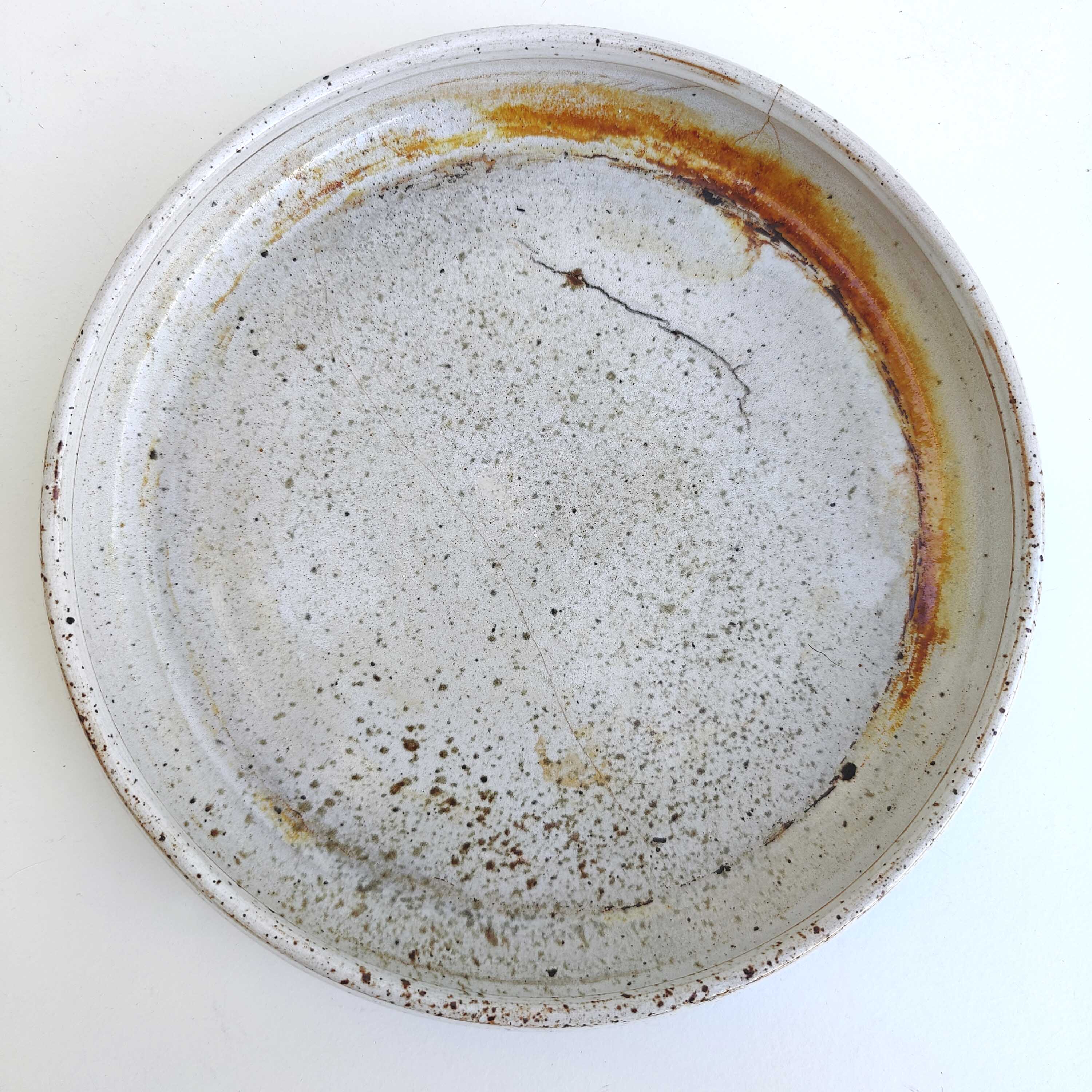 Sandstone dish signed turnery diameter 26cm