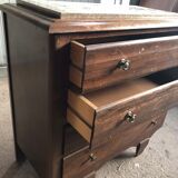 Dresser the 60s in wood and marble