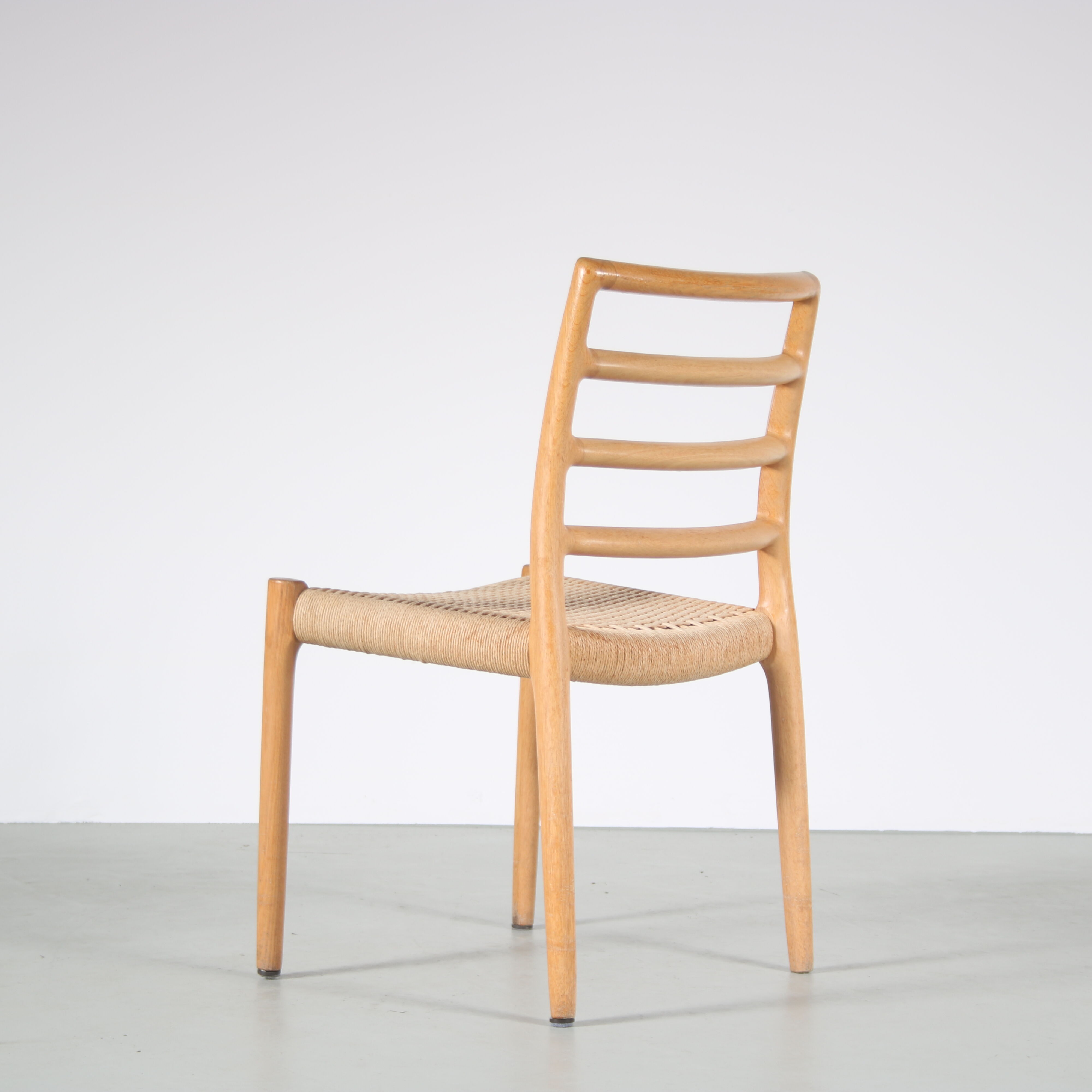 1970s Oak wooden dining set by Moller, Denmark