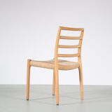 1970s Oak wooden dining set by Moller, Denmark