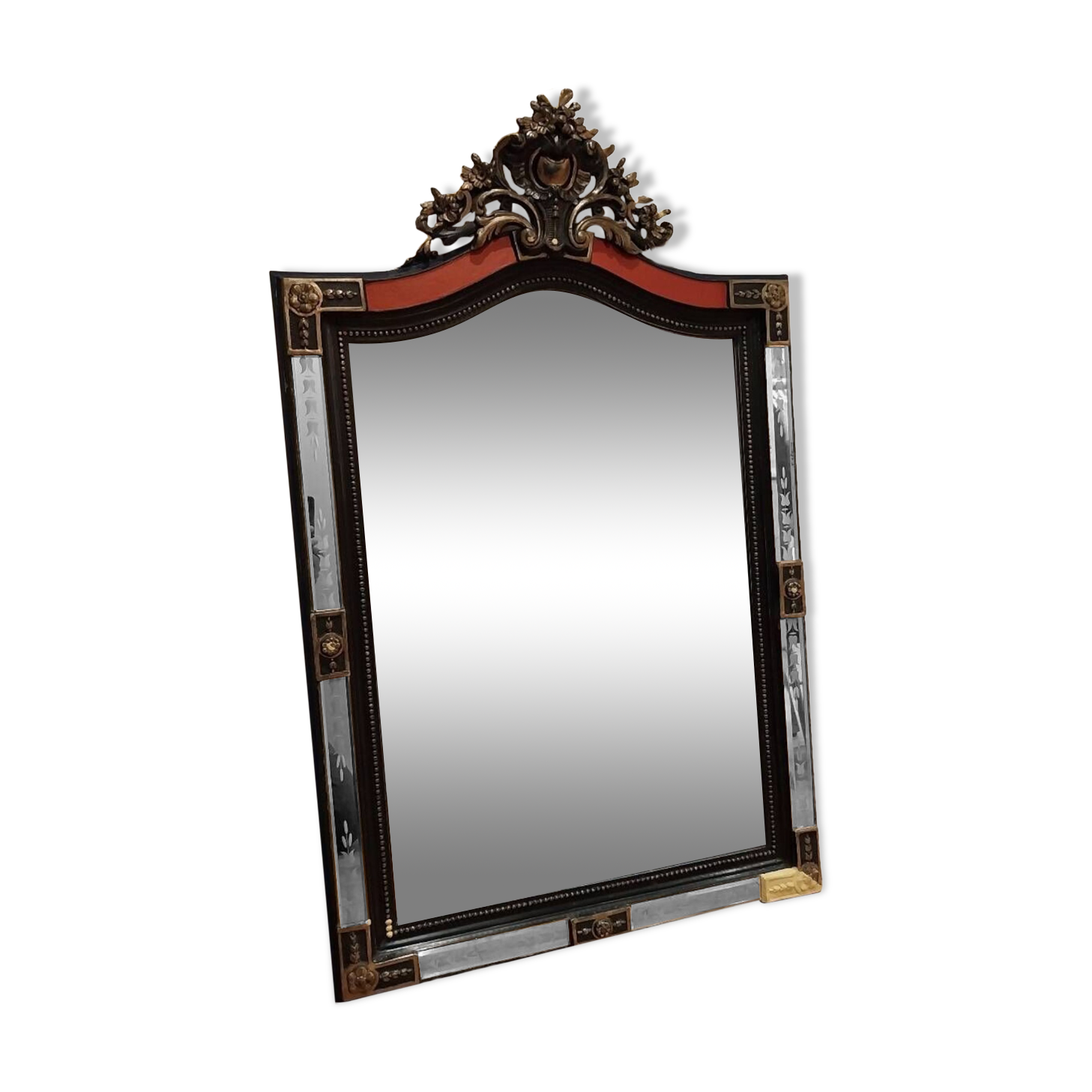 Mirror with glazing beads from the Napoleon III period
