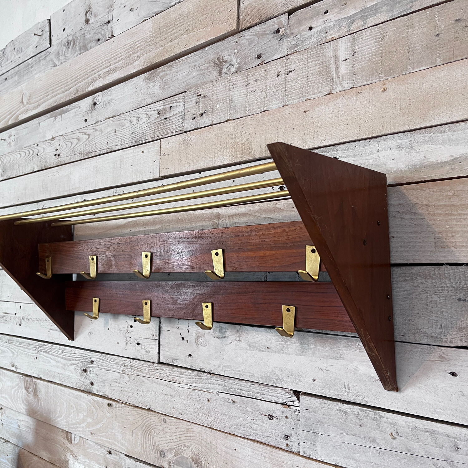 Seventies wall coat rack