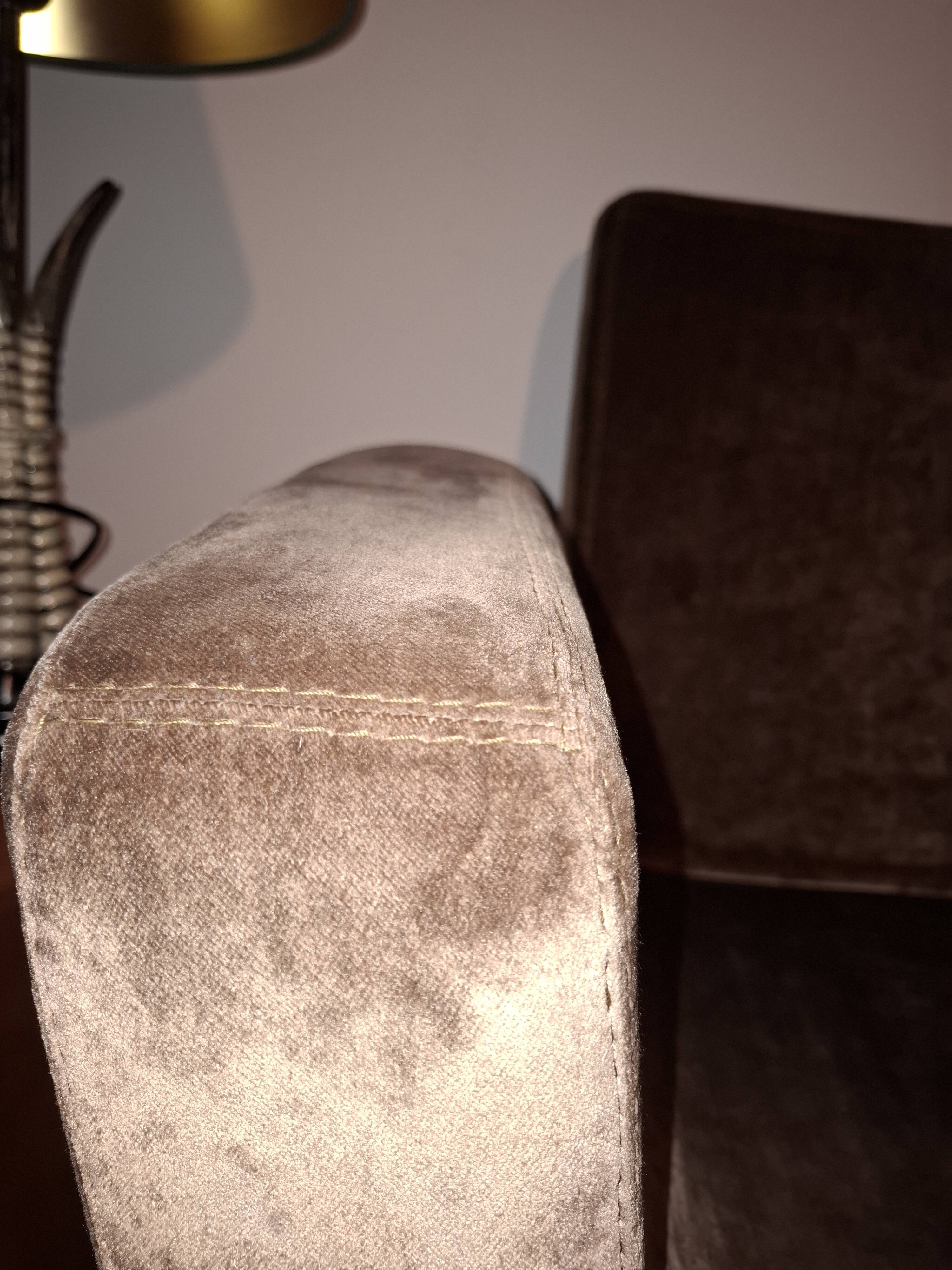 Artisan-Restored Mid-Century Armchair in Golden Mustard Velvet | Bruno Gonç