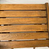 4 foldable chairs in vintage wood