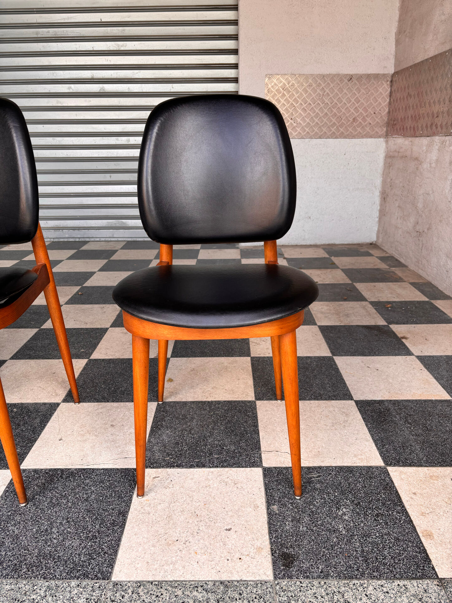 Set of 10 Pegase Baumann chairs