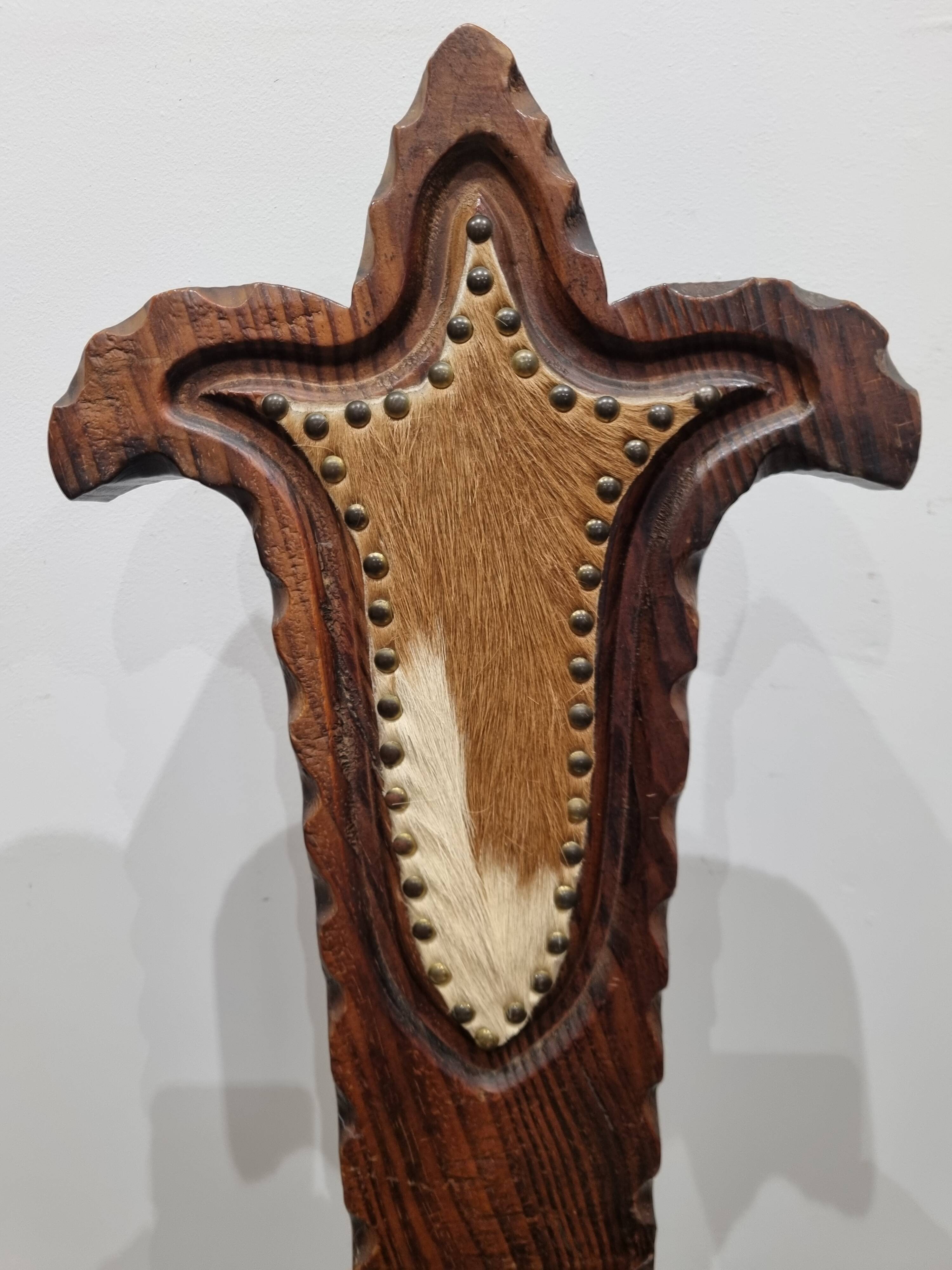 Folk art tripod chair