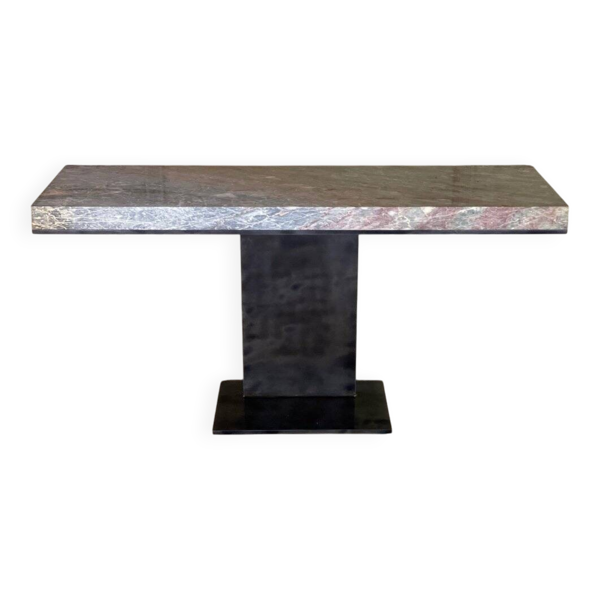 Console en marbre et acier