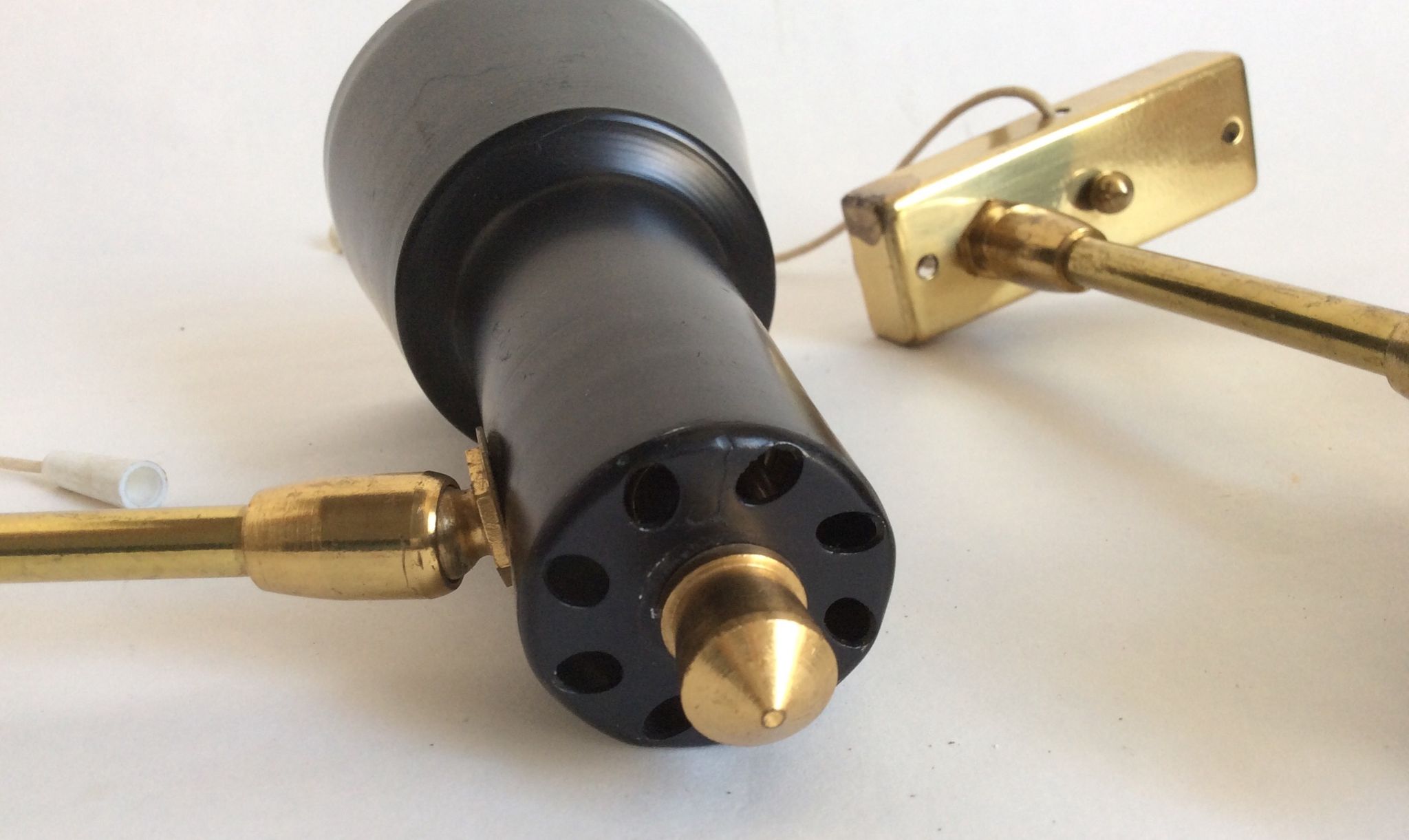 Pair of aluminor wall light France 50s/60s