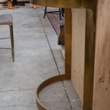 Console half moon marble and brass 50s