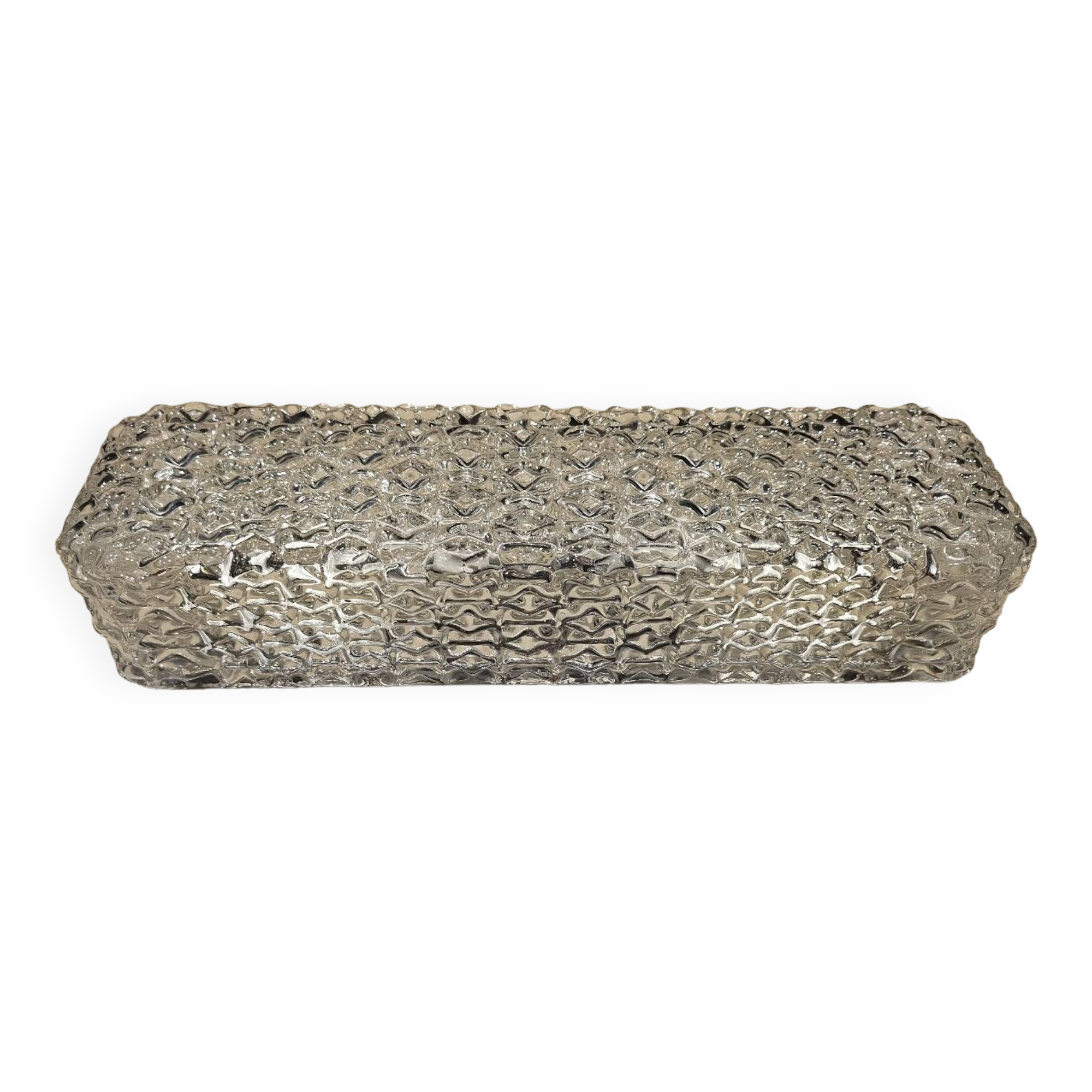 Hammered glass wall light