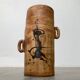 Brutalist mid-century studio pottery vase from La Poterie De La Colombe, 1960s.