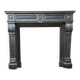 Large Napoleon III fireplace in black Belgian marble, circa 1880