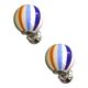 Set of Two Contemporary Multicolor "Rods" Murano Glass Wall Sconces