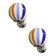 Set of Two Contemporary Multicolor "Rods" Murano Glass Wall Sconces