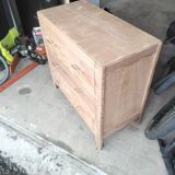 Sanded wooden chest of drawers