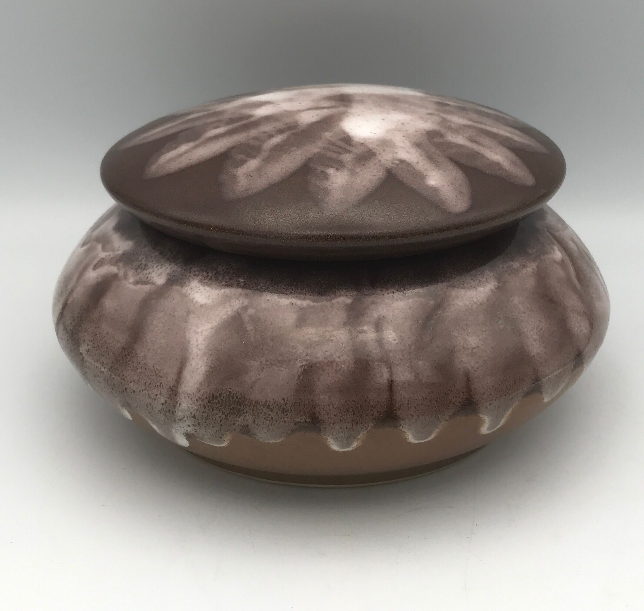 Bonbonnière in porcelain stoneware flamed alphonse mouton - alpho - 16 cm