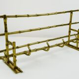 Bamboo-like coat rack in bronze