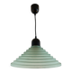 Vintage Aqua Green Honeycomb Glass Ceiling Lamp, 1980s Postmodern lamp