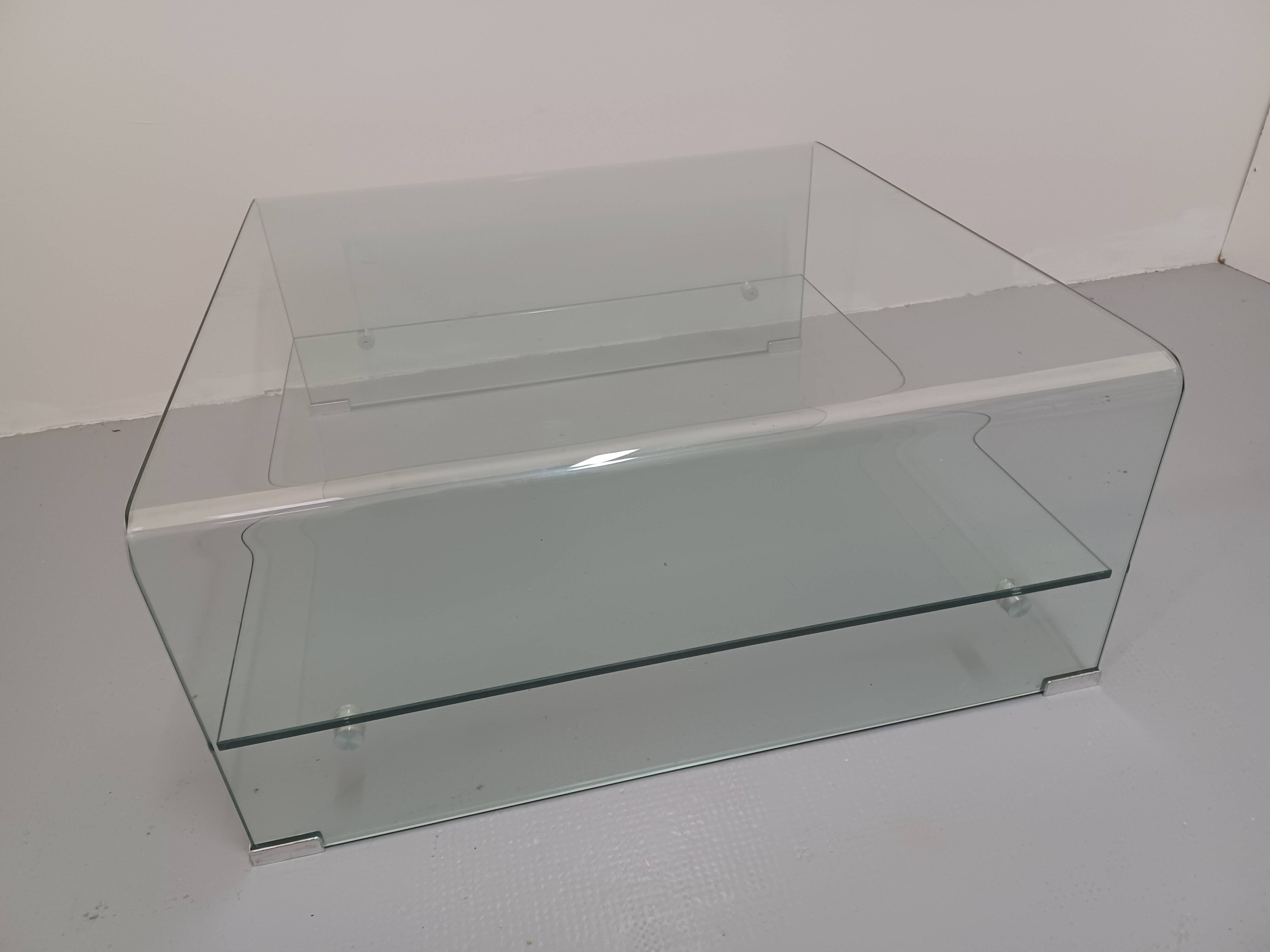 Coffee table, molded glass