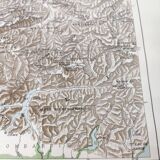 Vintage map of Switzerland 43x43cm from 1950