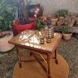 Vintage rattan coffee table