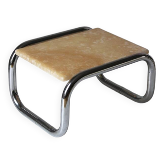 Table en onyx et chrome