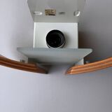 Wall light in thermoformed wood and cicada glass by Lucid design, 1980s