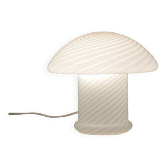 Lampe de table vénitienne Murano Swirl fabriquée par Venini, 1980