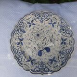 Assiette bleu en terre cuite
