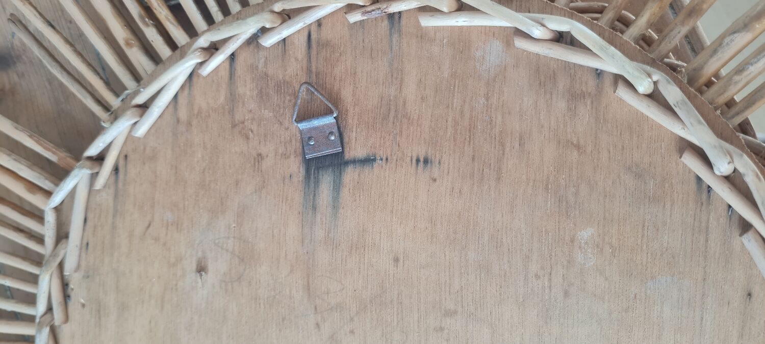 Rattan sun mirror 1960, 55 cm