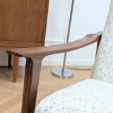 2 reupholstered Scandinavian armchairs