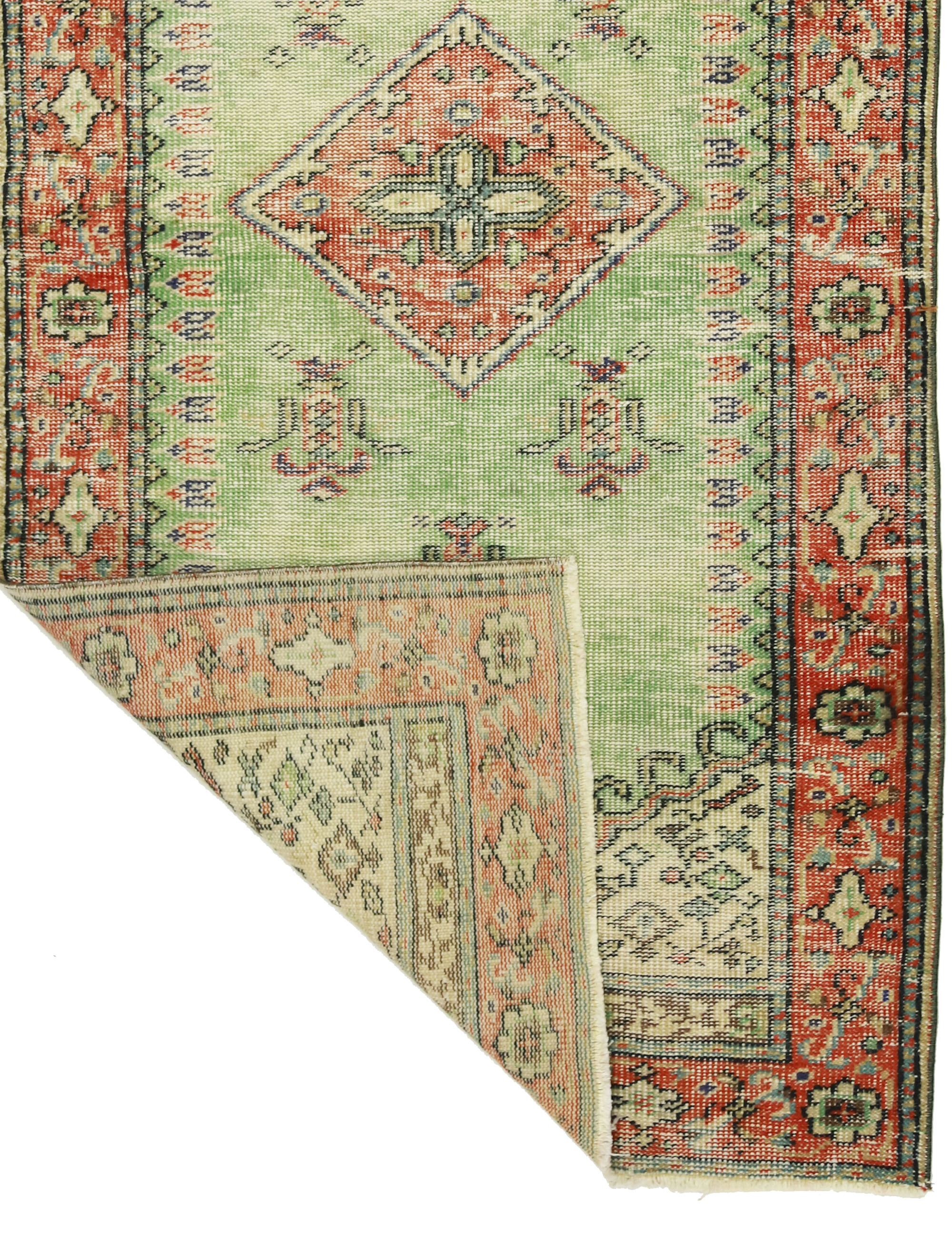 Anatolian handmade vintage rug 207 cm x 100 cm