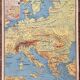 Old school map Hatier Brunhes 1, 1930 - Central Europe