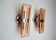 Pair of Veca wall lamps in pink Murano glass Italy 1970