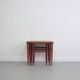 3 tables gigognes en teck, Danemark 1960
