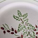 Antique service – KG Lunéville – 12 plates with red & green floral decoration