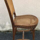 Set of 5 wooden chairs cane