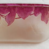 Glass paste garden vase model Rubis by Legras 1910