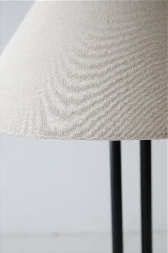 Big black Hustadt table lamp with pointed shade / 1970s / 1980s / postmodern design