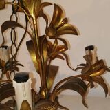 Lustre laiton fleurs