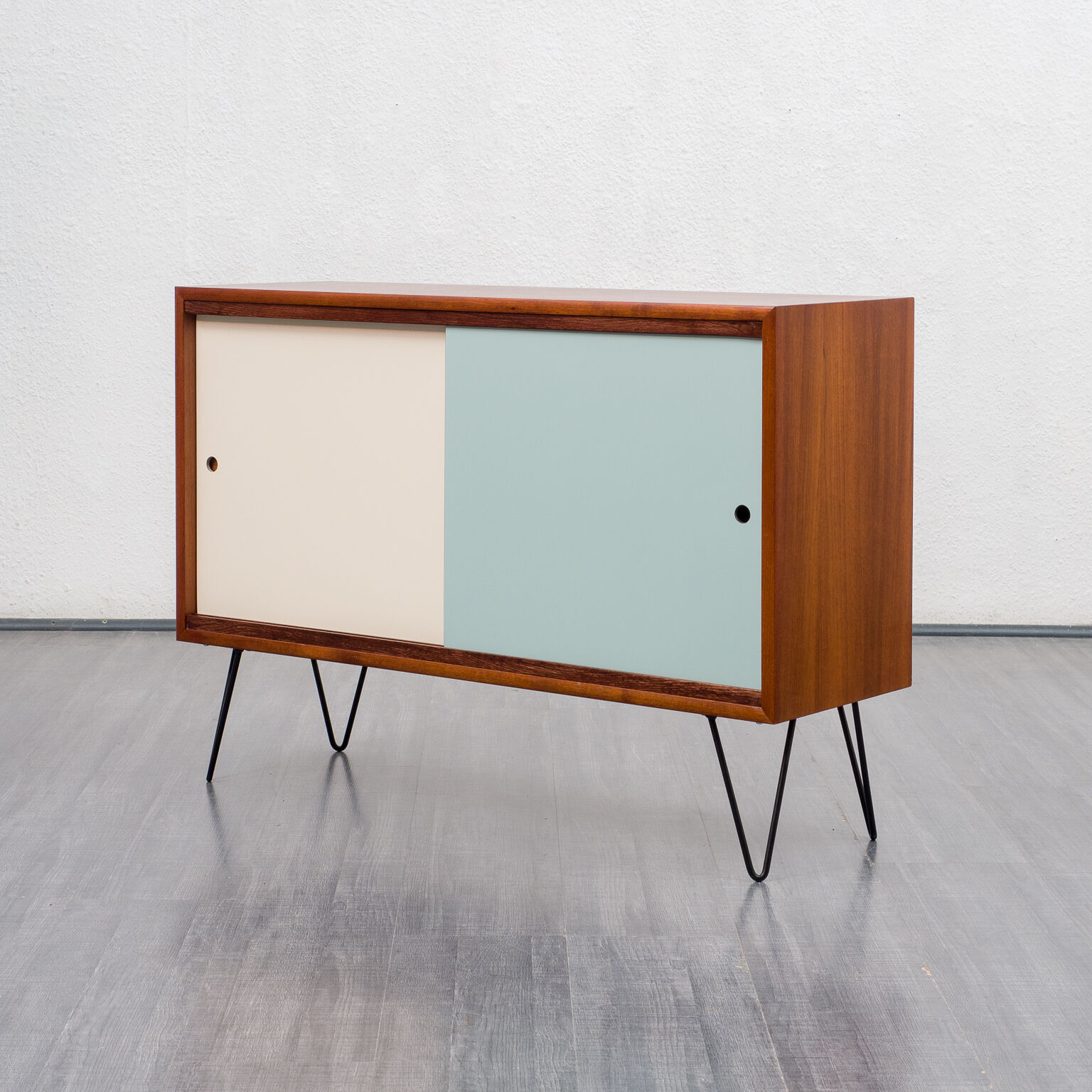 Sideboard 60s, teak, reversible doors