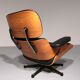 Ensemble de fauteuil et repose-pieds par Charles Eames, années 1960.